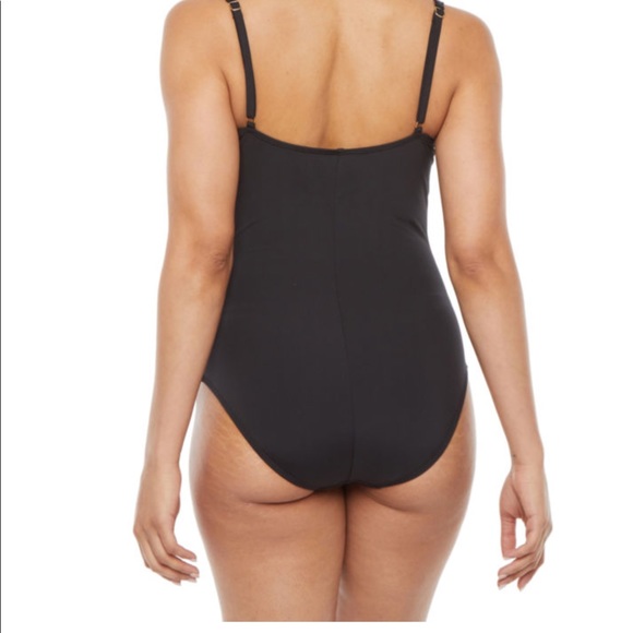 Liz Claiborne Black One Piece Swimwear - Picture 3 of 3